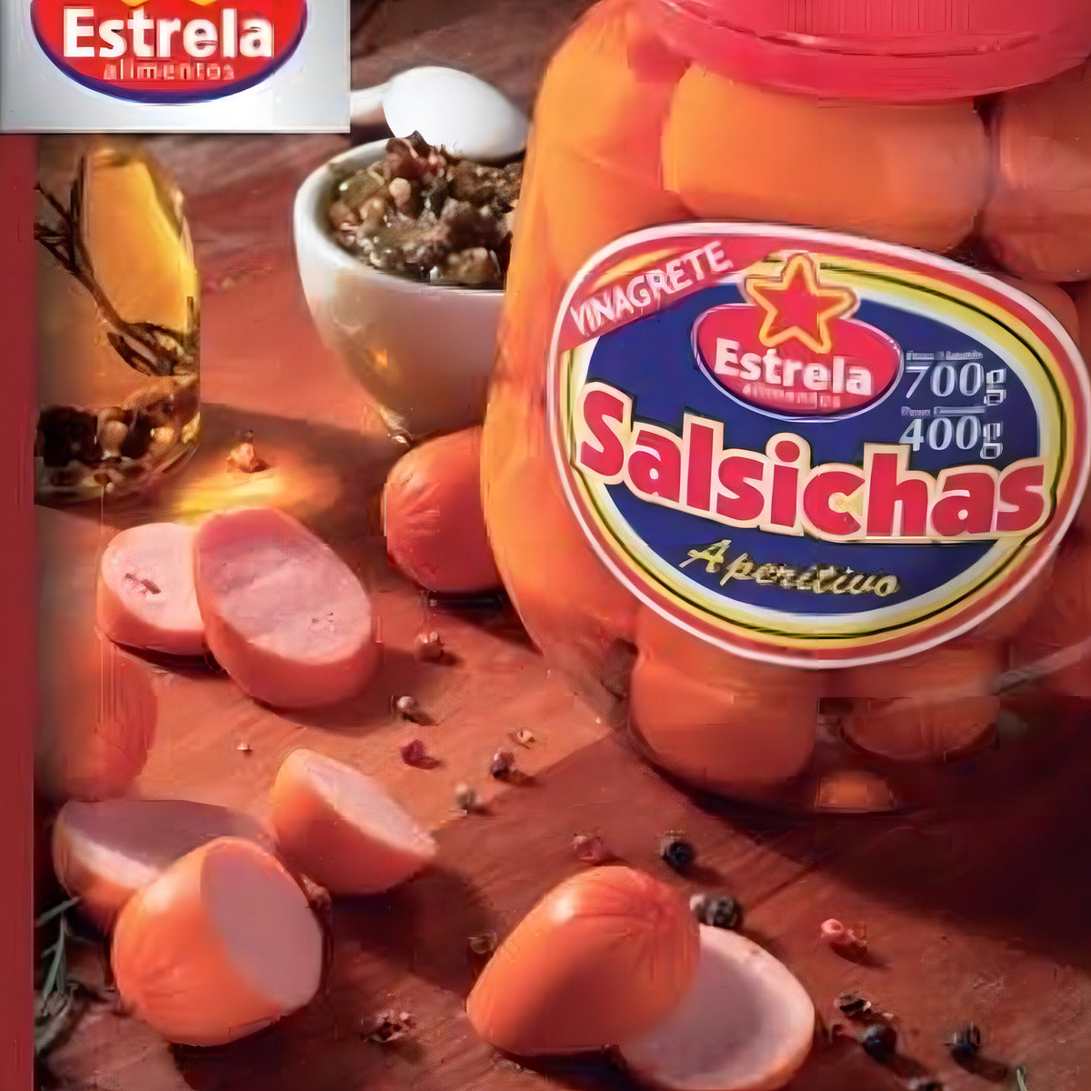 Pote Salsichas Em Conserva Aperitivo 1.3kg Longa