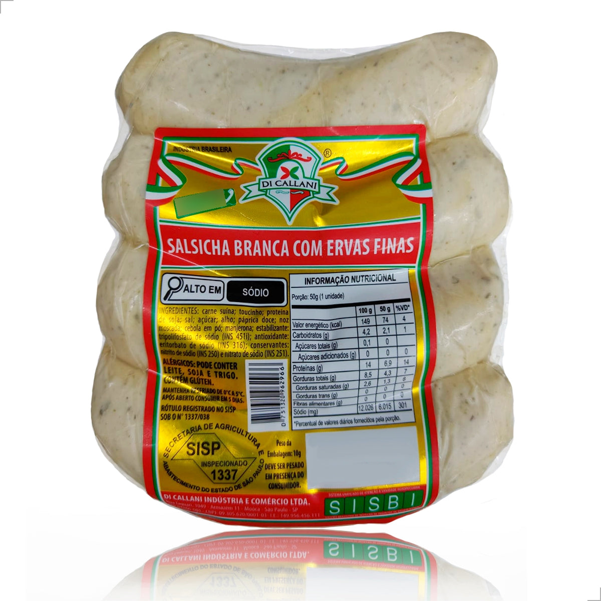 Tradicional Salsicha Branca Com Receita Alemã (pacote)