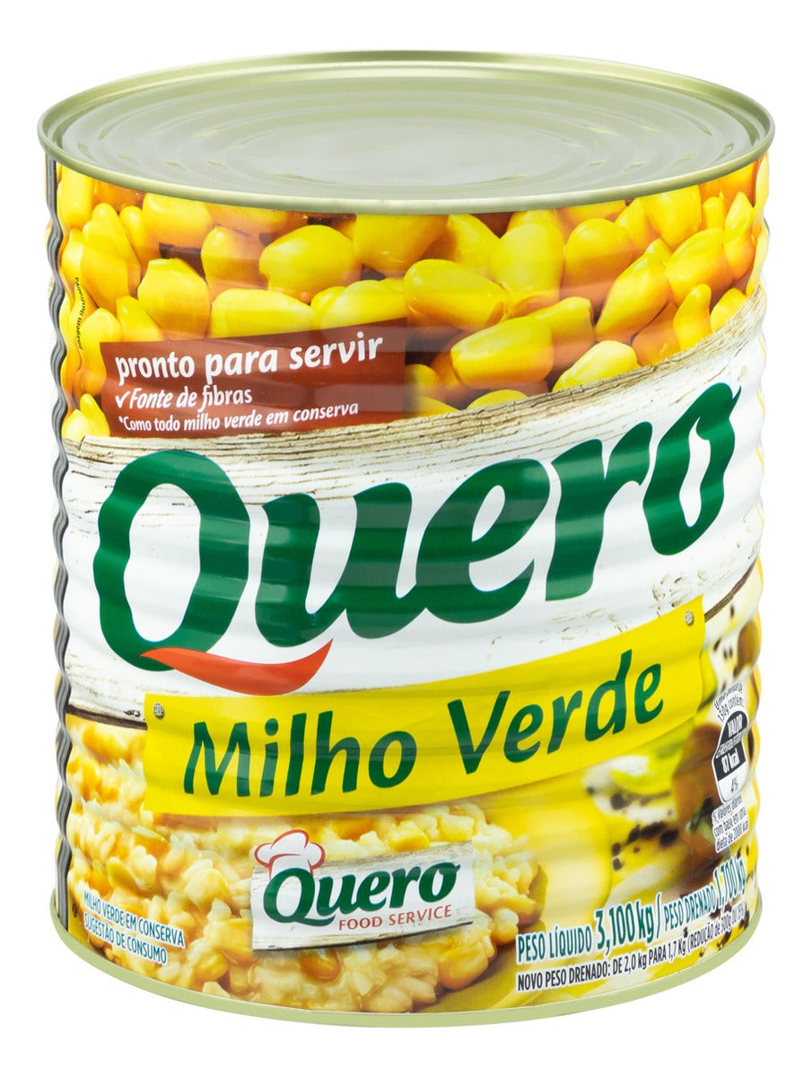 Milho Verde em Conserva Quero Food Service Lata 1,7kg