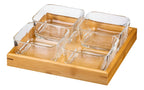 Kit Bandeja De Petiscos Kit Petisqueira Tábua De Frios Bambu