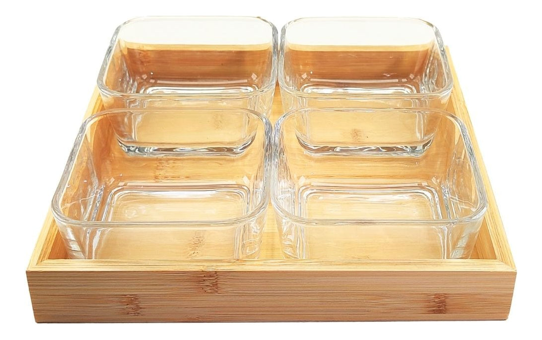 Kit Bandeja De Petiscos Kit Petisqueira Tábua De Frios Bambu