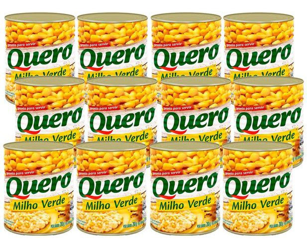 Kit 12 Latas Milho Verde Em Conserva Quero Lata 170g