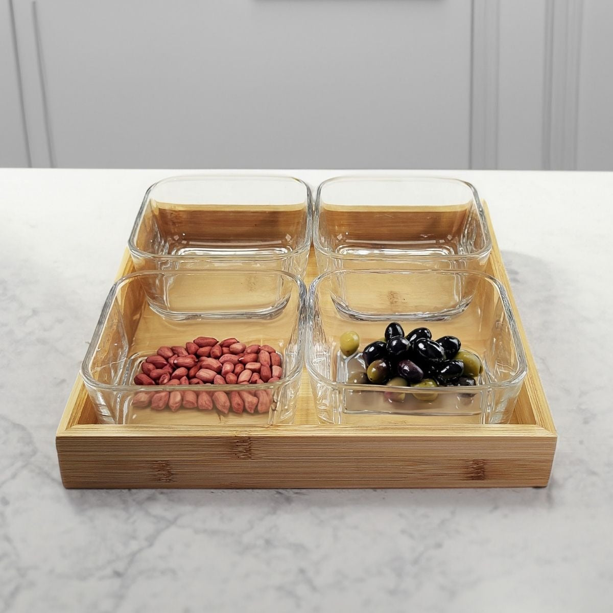 Kit Bandeja De Petiscos Kit Petisqueira Tábua De Frios Bambu