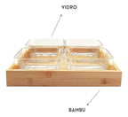 Kit Bandeja De Petiscos Kit Petisqueira Tábua De Frios Bambu