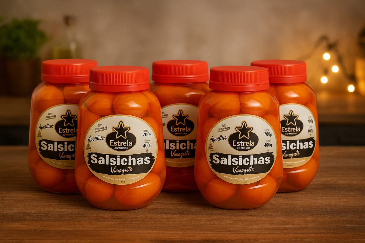 Kit 6 Pote Mini Salsicha Bar Buteco Petisco Conserva 700g