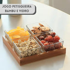 Kit Bandeja De Petiscos Kit Petisqueira Tábua De Frios Bambu