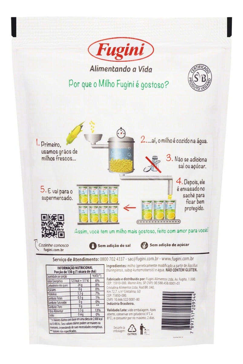 Milho Verde em Conserva Fugini Sachê 170g
