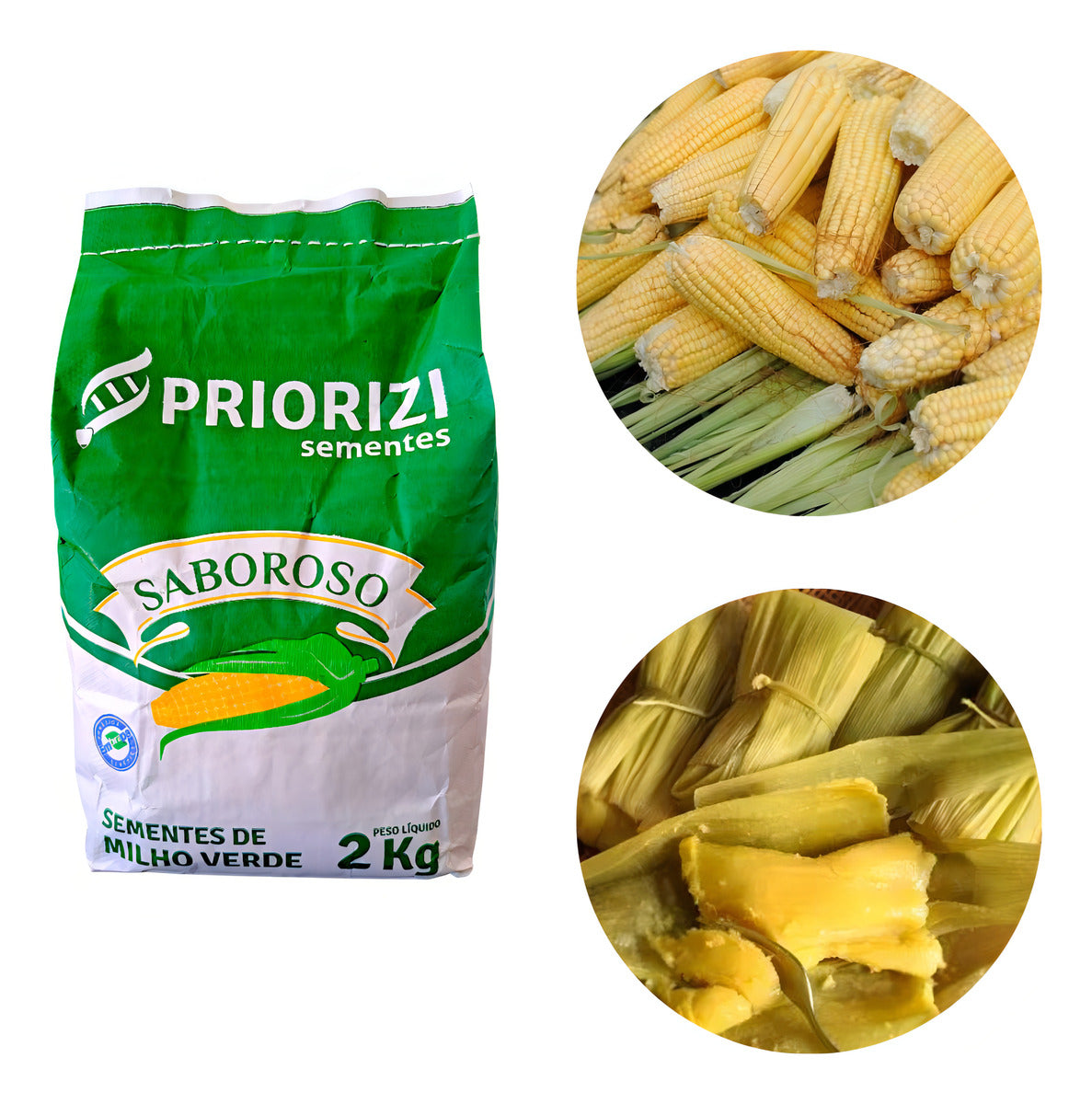 Milho Dentado Saboroso Brs 3046 6kg Milho Verde E Pamonha