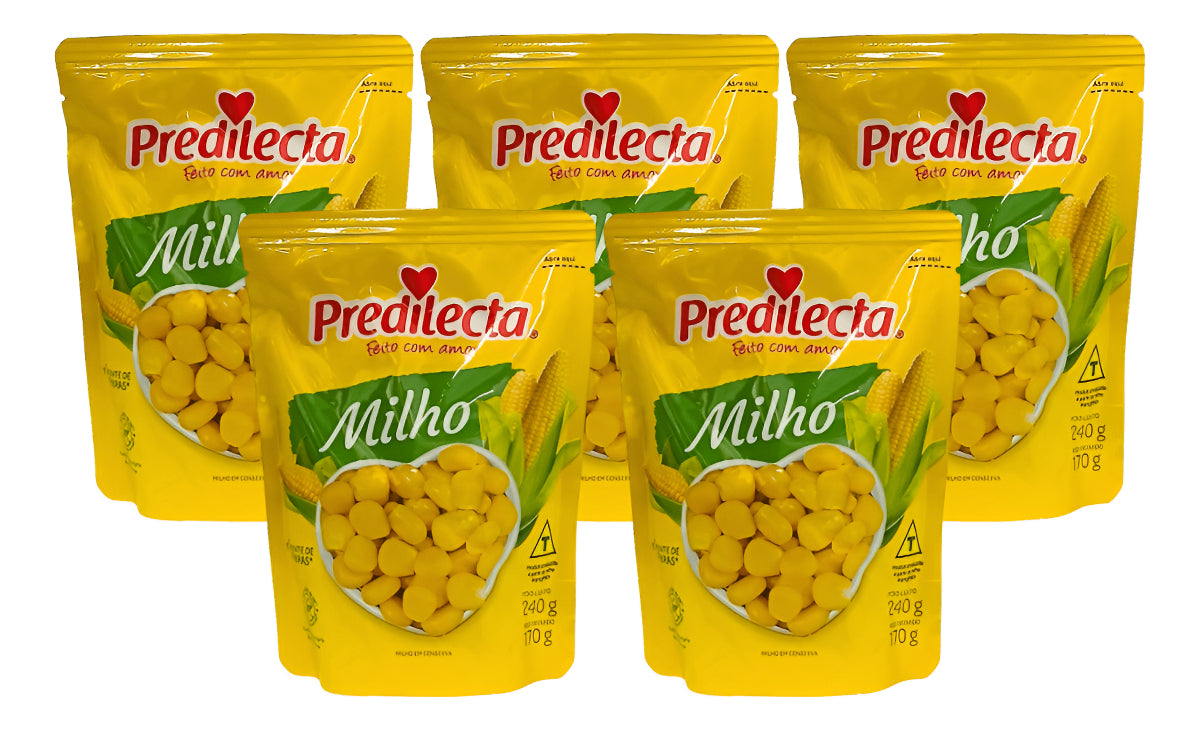 Milho Verde Em Conserva Sache 170g Predilecta - Kit Com 5 Un