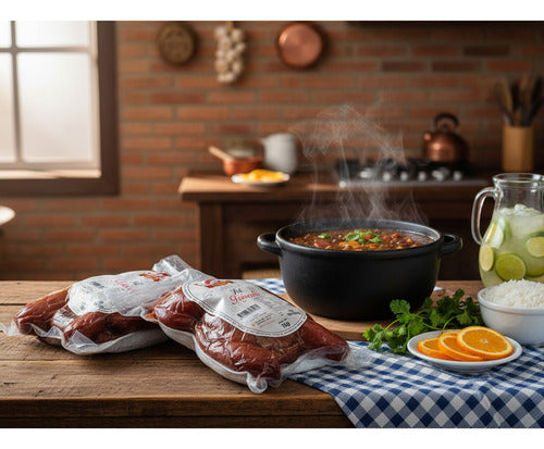 Kit Para Feijoada Defumado Bacon Pé Paio Linguiça  1 Kg